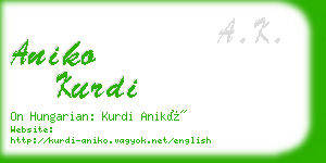 aniko kurdi business card